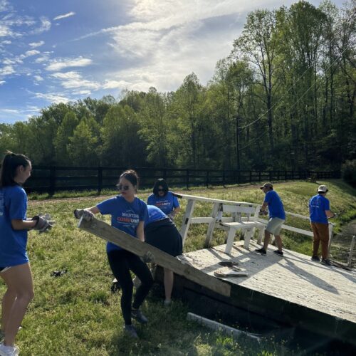 Volunteer Helping with Dock 2023